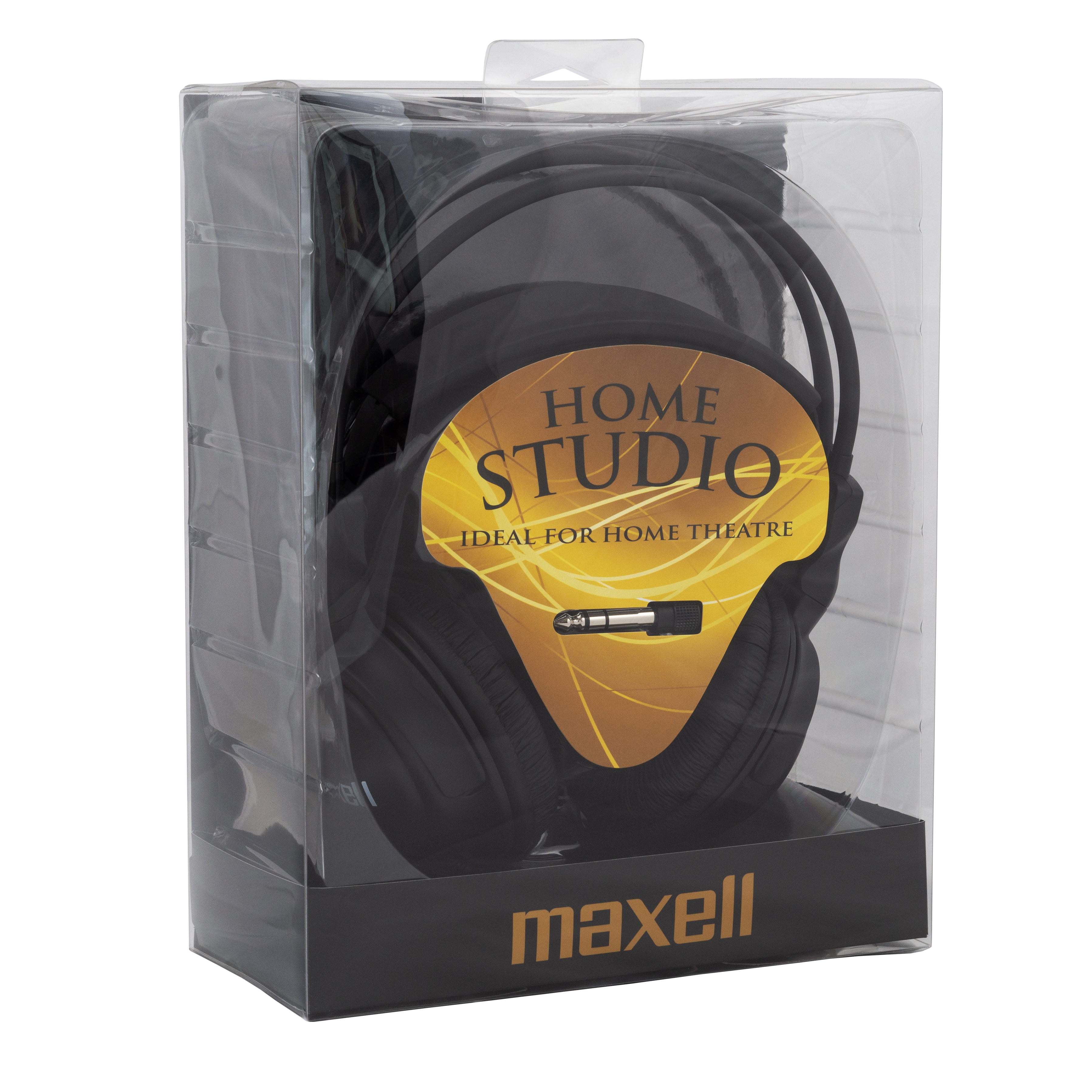 Home Studio Headphones, Black - Maxell
