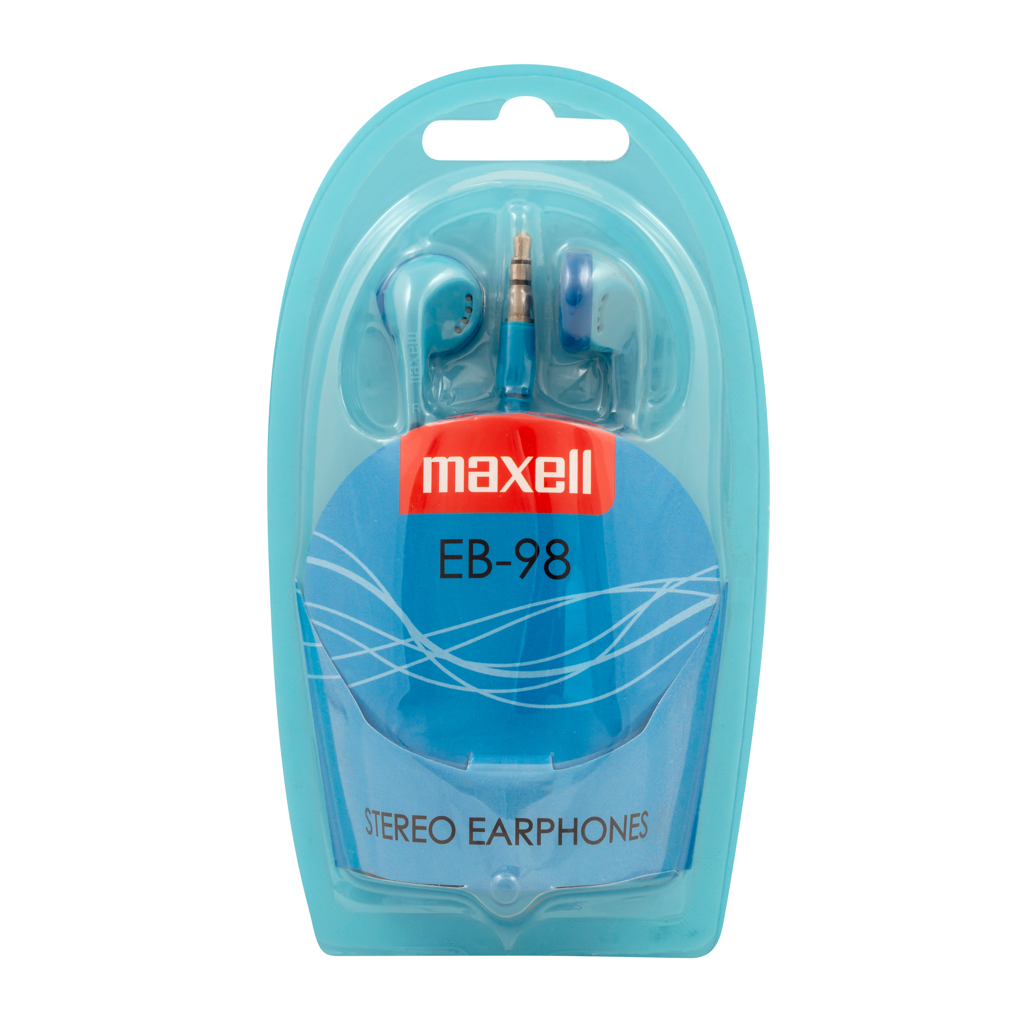 Maxell Brand EB-98 Stereo Earphones Silver NEW 