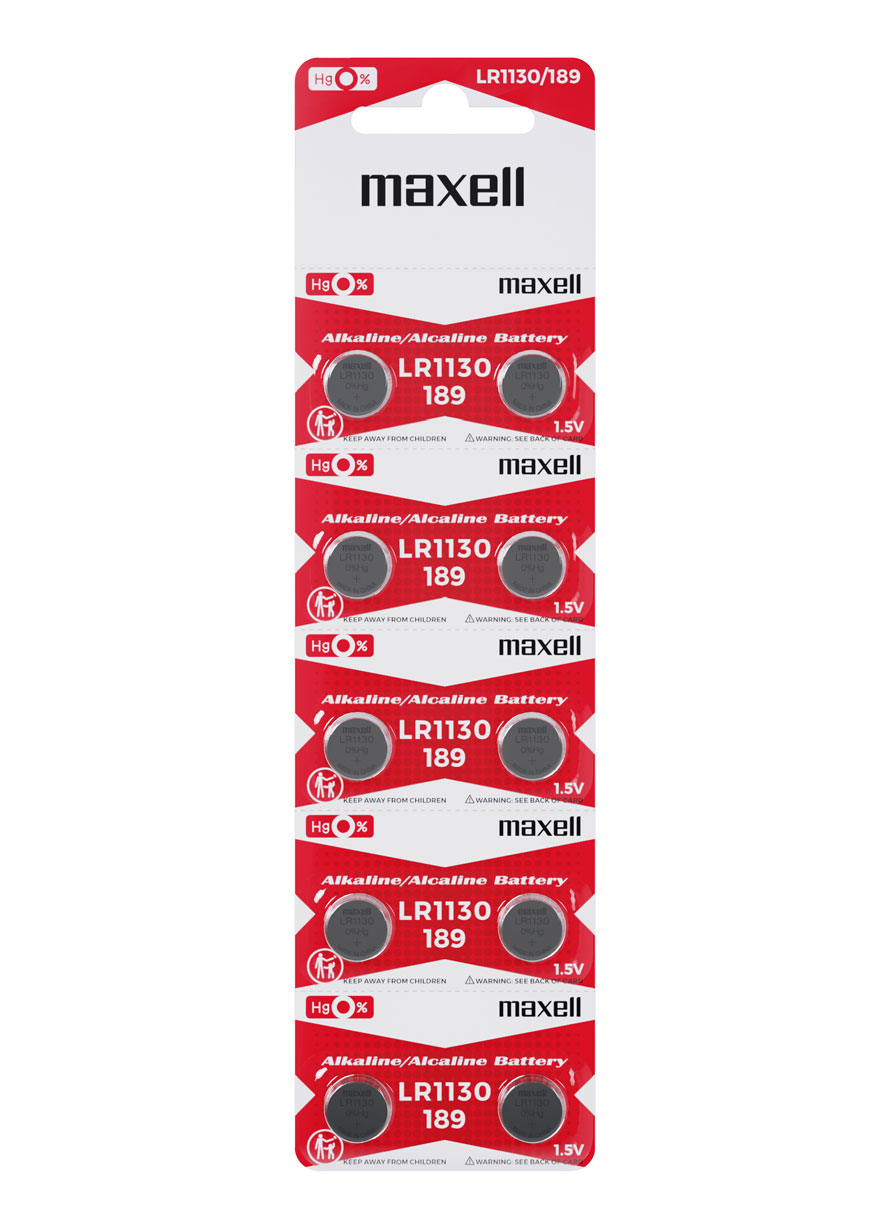 LR1130 Blister 10 Pk MF (5x2) - Maxell